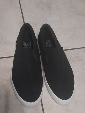 Core Life Black Slip-On Canvas Sneakers